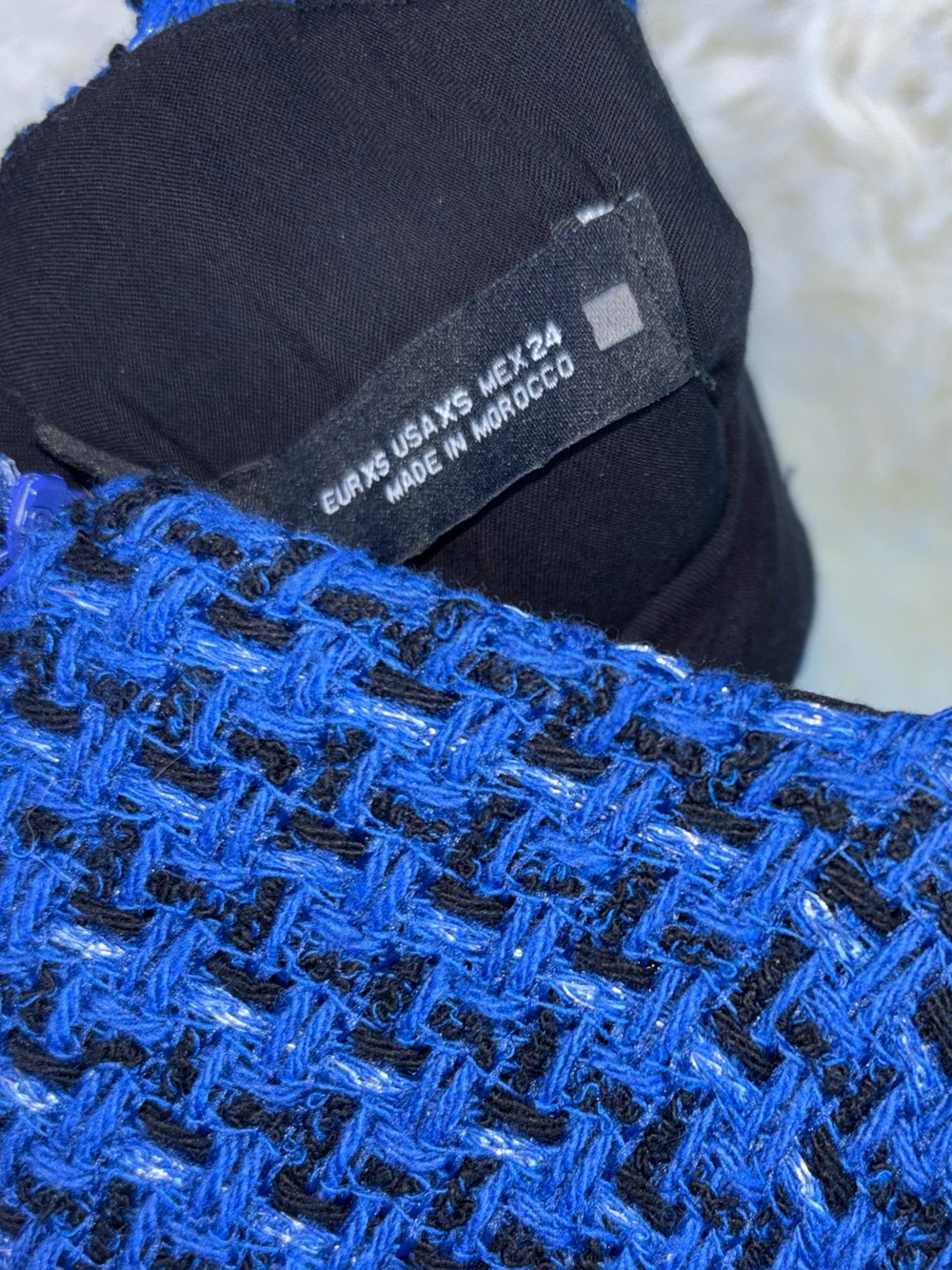 Zara Blue Textured Knit Spaghetti Strap Mini Dress - Picture 10 of 16